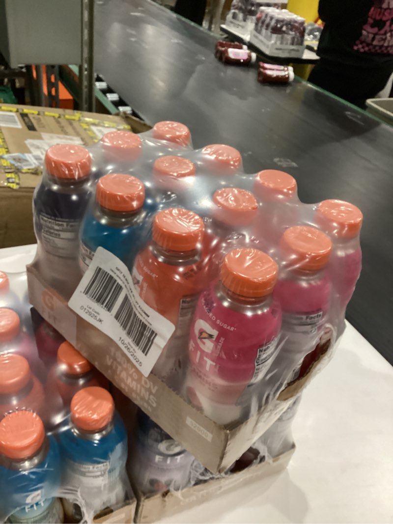 Condition photo showing As Is for Gatorade Fit Electrolyte Beverage  Healthy Real Hydration  New 2.0 4 Flavor Variety Pack  16.9.oz Bottles (12 Pack)