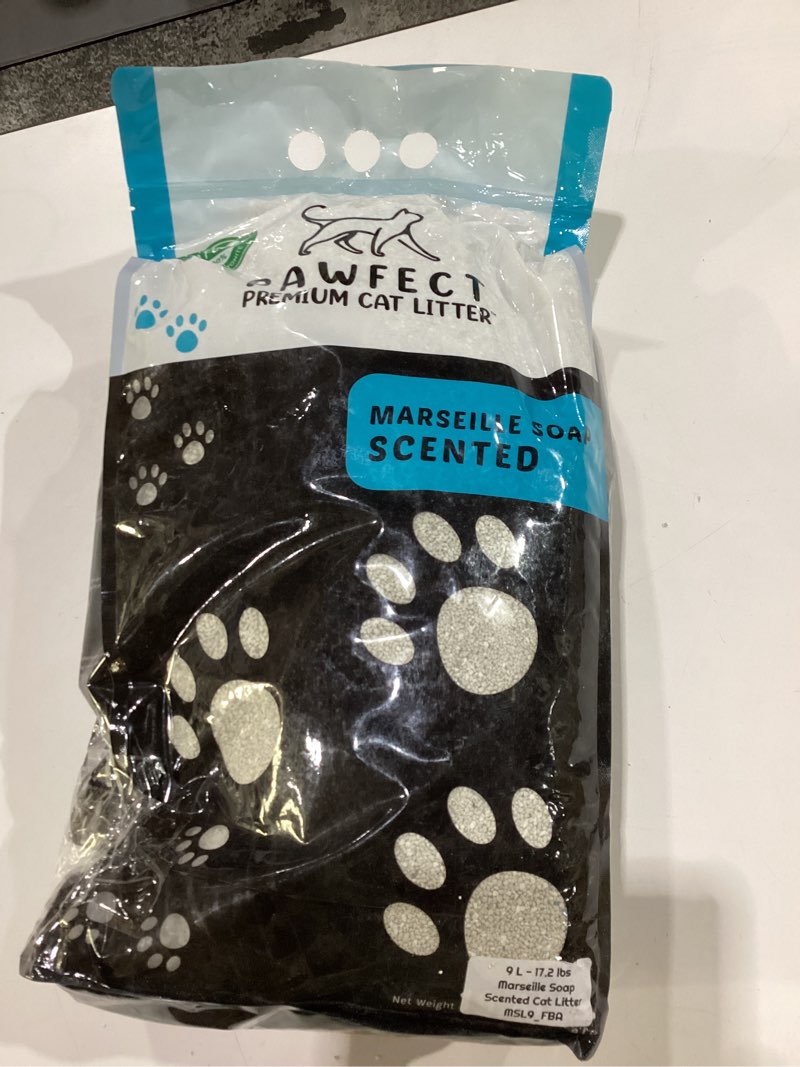 Condition photo showing As Is for Marseille Soap Scented Clumping Cat Litter - 17.2 lb / 9L, Dust-Free,Odor Control