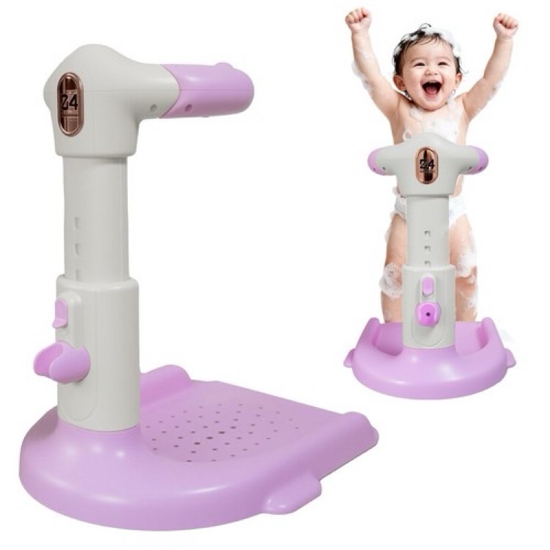 Baby Shower Stand,Baby shower standing support Adjustable Height Width with Anti-Slip/Dumping Base,S