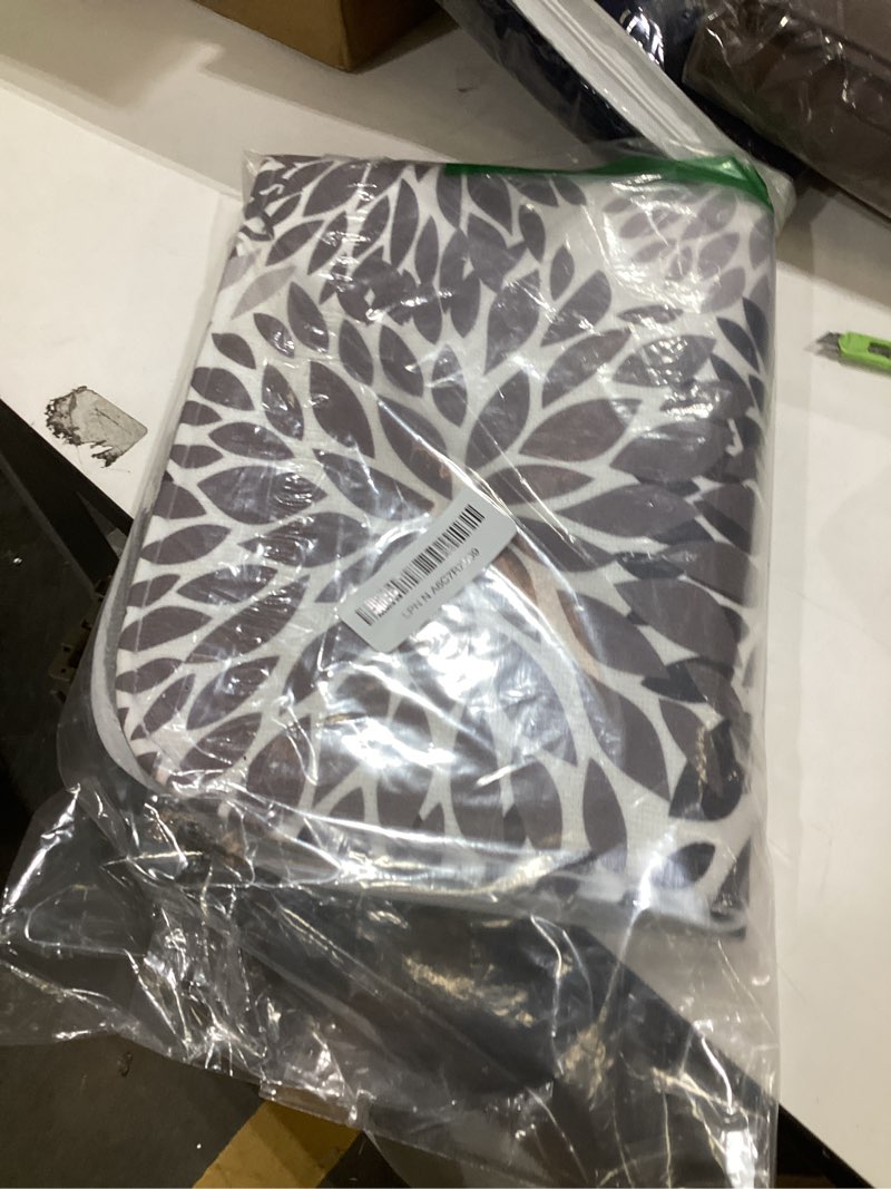 Condition photo showing Good Condition for sanwarm absorbent dish drying mat, vintage spring leaf gray floral flower microfiber pad for kitchen counter, coffee bar decor, heat resistant and reversible, 18" x 24" 18" x 24" gray floral