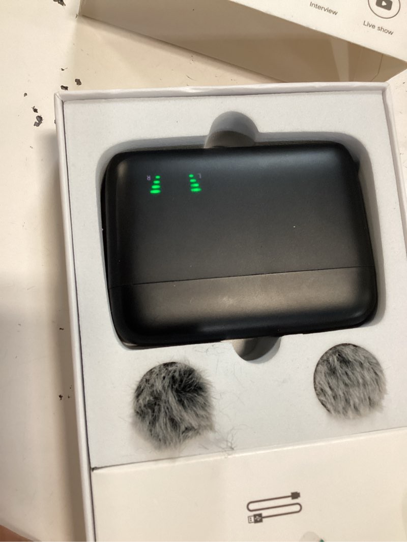 Condition photo showing Good Condition for wireless microphone for iphone android lav mic usb c lavalier microphone type c lapel mic for iphone 15/16 ipad video recording vlog tiktok - 24h charging case noise reduction 01 usb c