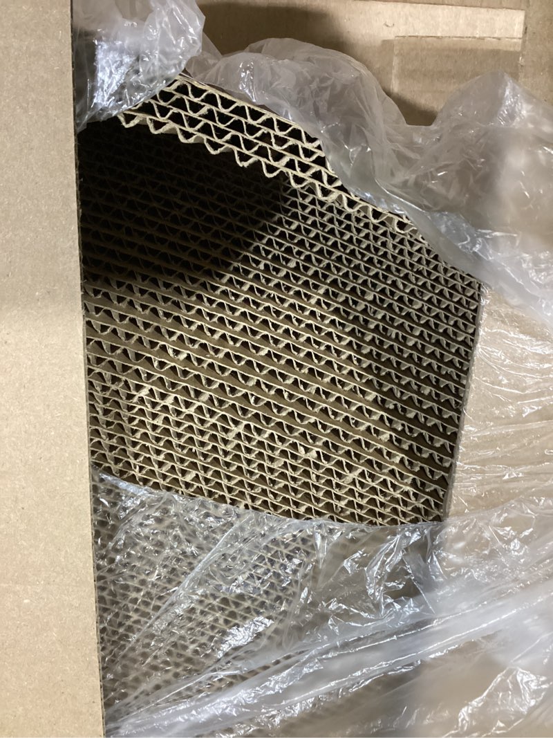 Condition photo showing Good Condition for extra large cat scratcher bed, 21.6" l x 15.7" w x 3.5" h anti-tip xl xxl cat scratch cardboard, scratching board pad for indoor cats kitty kittens, scratch lounge house couch, furniture protector