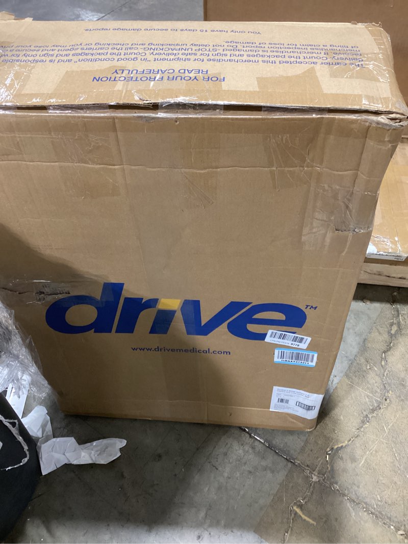 Condition photo showing Good Condition for Drive Medical Rollator Walker with Seat - Stable Mobility Support - Height Adjustable - Durable Steel Frame Construction - Smooth 7.5" Wheels - Foldable Frame - 350 Lb Limit - Red