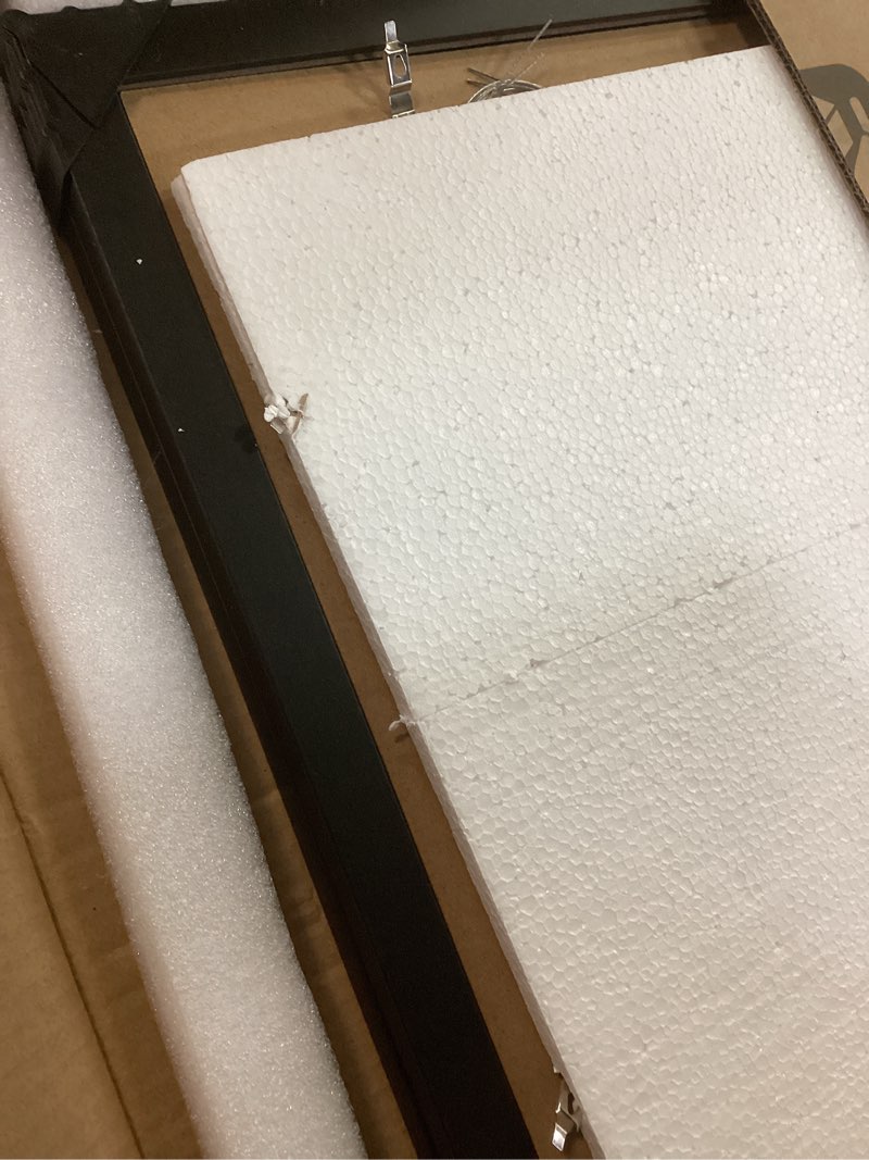 Condition photo showing New/Like New for 14x20 poster frame set of 2, 14 x 20 wood picture frames with mat for 12x18, wooden photo frame with tempered glass cover for wall mounting display, black black 14x20-2pack