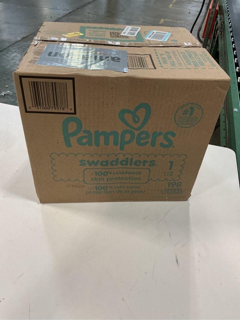 Condition photo showing New/Like New for Pampers Swaddlers Diapers Size 1  198 Count (Select for More Options)