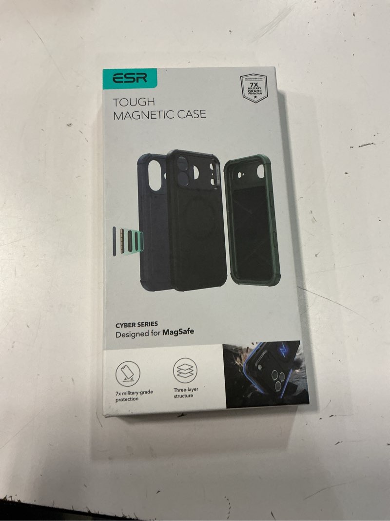 Condition photo showing New/Like New for ESR for iPhone 17 Pro Max Case, 7X Military-Grade Drop Protection, Shock-Absorbing Rugged Cover with Camera Control Button, MagSafe Accessories Compatible, Cyber Series, Black iPhone 17 Pro Max A-Black