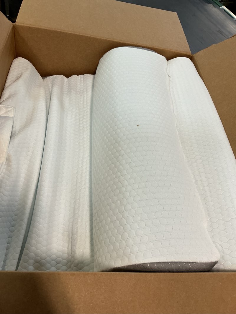 Condition photo showing Good Condition for bedluxe wedge pillow headboard, 3pcs orthopedic bed wedge pillows set for after surgery, adjustable pillow wedge for acid reflux&back pain relief, sleeping, back pillow for bed sitting up, white/grey