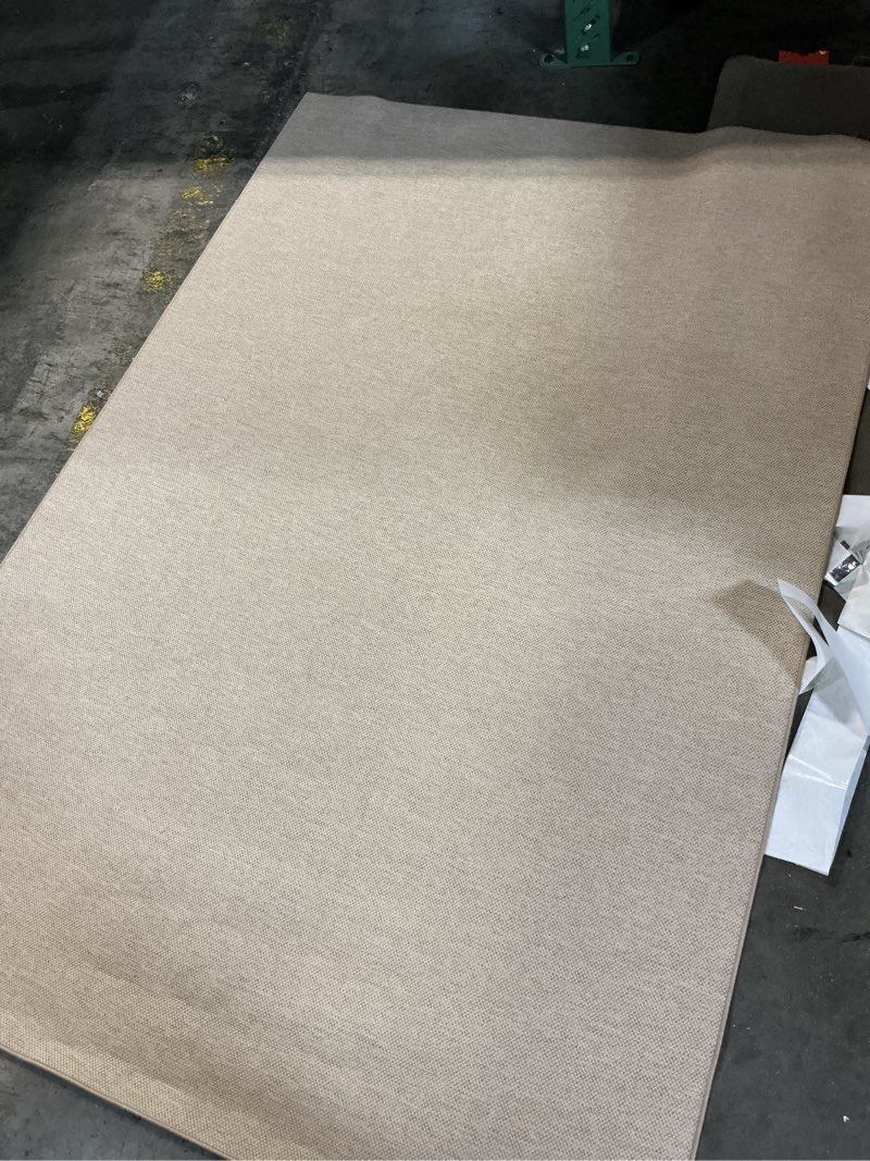 Condition photo showing As Is for EARTHALL Washable Area Rug 4x6 Ft Non Slip Rugs for Entryway Braided Rubber Backed Bedroom Carpet Cotton Entry Rug Woven Floor Carpets for Bedroom Dining Room Living Room, Send/Beige 4' x 6' (Rectangular) Sand/Beige