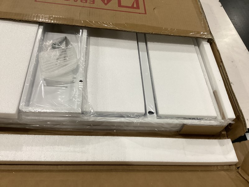 Condition photo showing Good Condition for similar too ushower white bathroom mirrors for over sink 24x36 inch, metal framed rectangle vanity mirror for wall, bedroom, living room, entryway, farmhouse, anti-rust, hd tempered glass, horizontal/vertical white 36\"l x 24\"w