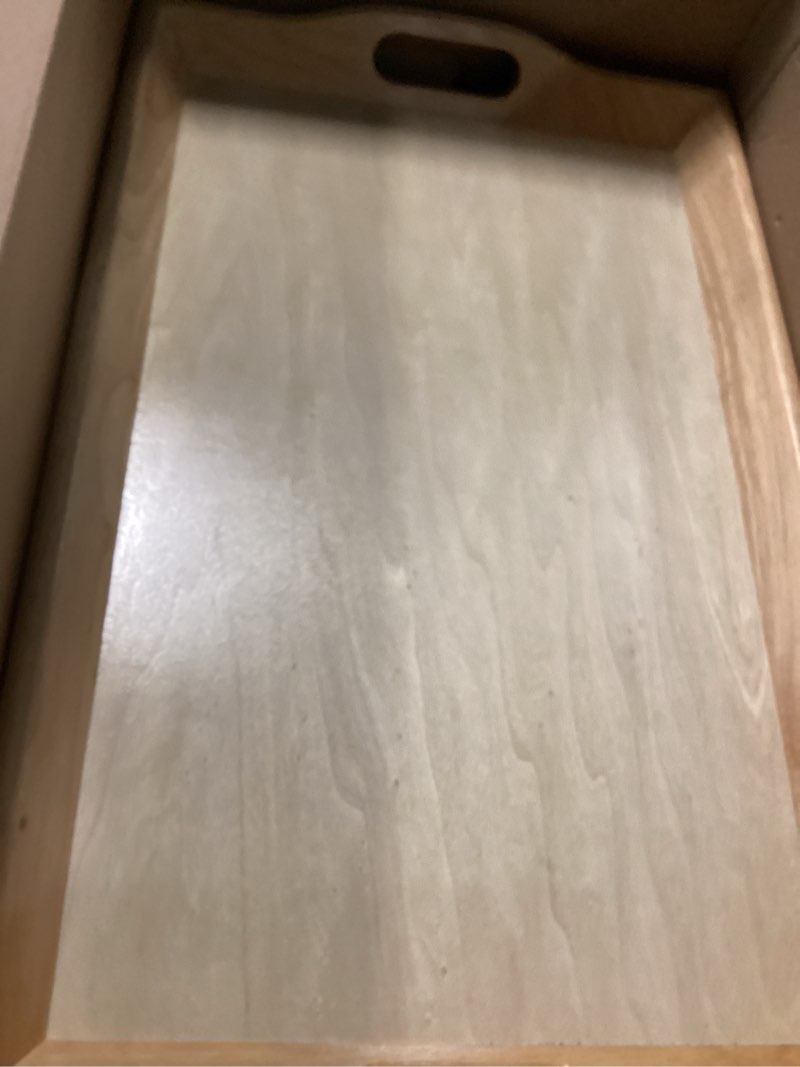 Condition photo showing Good Condition for G.E.T. RST-2516-N Natural 25" x 16" Hardwood Room Service Tray Hardwood Room Svc. Trays Collection