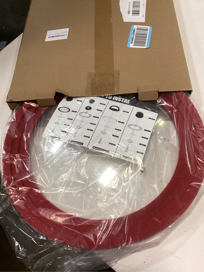 Condition photo showing Good Condition for 13-14-15 in Universal Lid for Oversized Pots, Pans and Skillets, Extra Large Pot Lid Tempered Glass Lid with Heat-Resistant Silicone Edge, Cookware Lids, Replacement Frying Pan Cover 13", 14", 15" - Extra Large