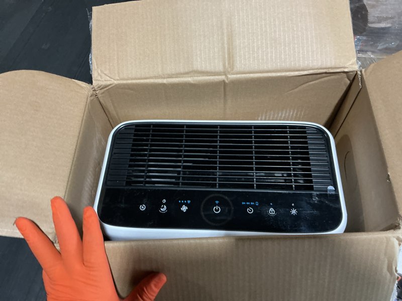 Condition photo showing As Is for levoit air purifiers for home large room up to 1875 ft² with washable pre-filter, aham verifide, air quality monitor, hepa sleep mode for allergies, pet hair in bedroom, vital 200s-p, white air purifier white