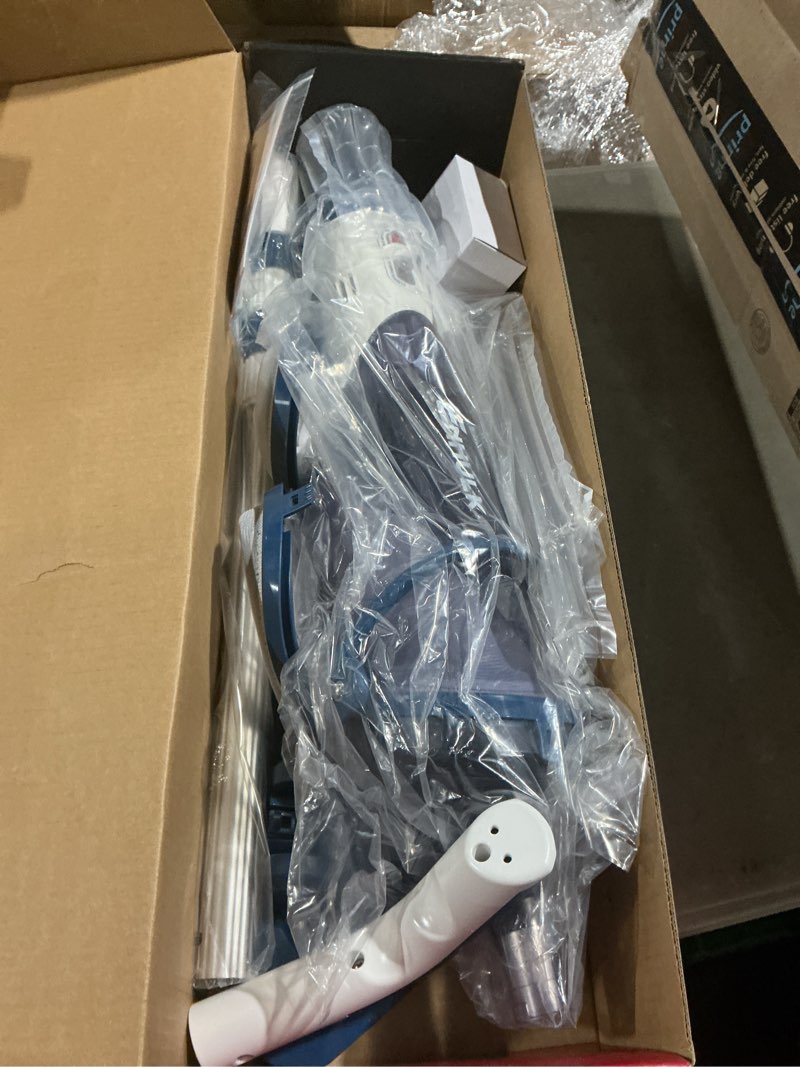 Condition photo showing Good Condition for pool vacuum for above ground pool with a telescopic pole, running time up to 1h, t403 handheld rechargeable pool cleaner with powerful suction up to 18.5 gallons/min, ideal for leaves, debris l1 blue
