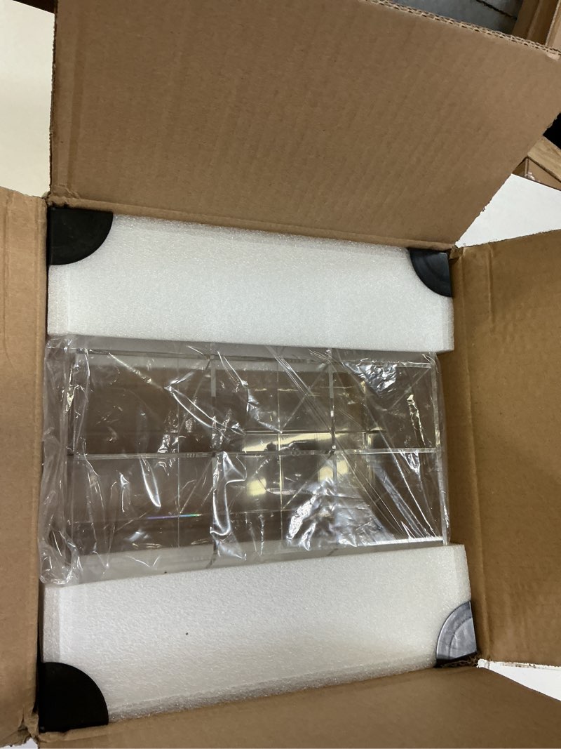 Condition photo showing New/Like New for BEYGORM Acrylic Vertical Marker Organizer for 150 Markers with 13 Compartments, Clear Angled Pen & Pencil Holder, Large Desk Stationery & Art Supply Storage for Office & School (10.2 x 9.8 x 4 Inch) | for 150 Markers, Angled, Pen Holders, Desktop Organization, for School Supplie Clear For 150 Markers