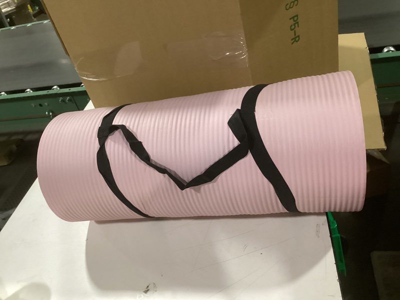 Condition photo showing Good Condition for Amazon Basics Extra Thick Exercise Yoga Mat with Carrying Strap Rose 1-Inch