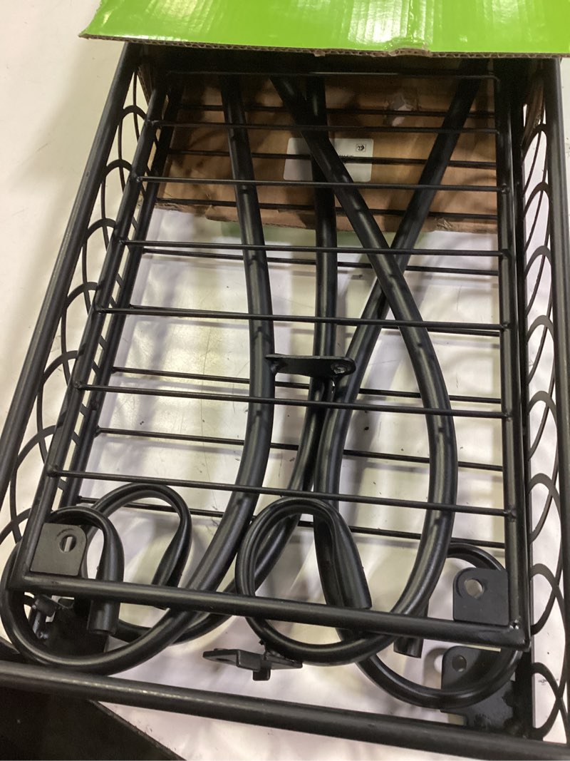 Condition photo showing Good Condition for mainstays black metal 2 tier shelves plant stand