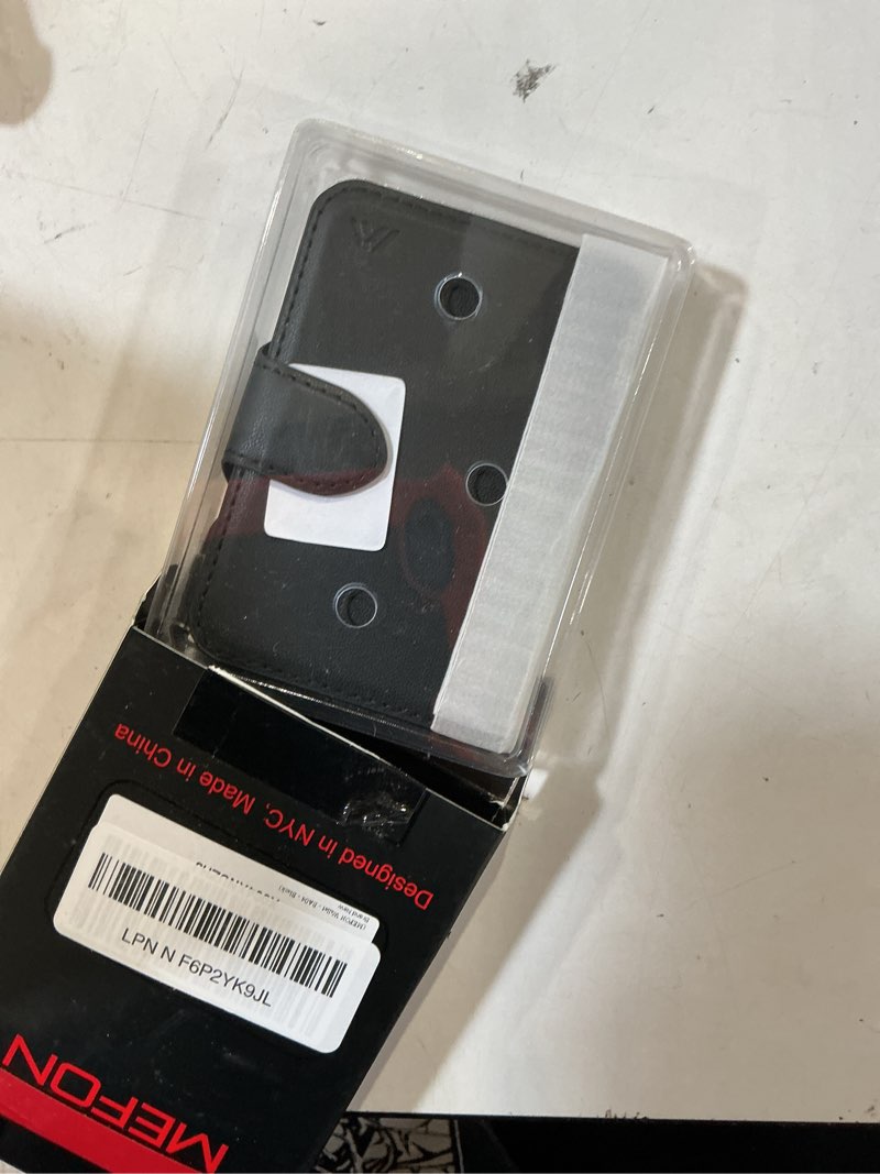 Condition photo showing Good Condition for for magsafe wallet, magnetic phone wallet rfid blocking, slim 5-8 card holder with cash slot & clear id window, minimalist mag safe wallets for iphone 17/16/15/14/13/12 series, midnight black midnight black phone wallet magnetic