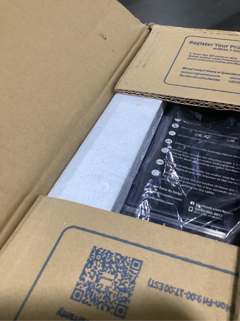 Condition photo showing Good Condition for Aeitto Nugget Ice Maker Countertop, Pellet Ice Machine Soft Chewable Ice 40lbs/Day, One-Click Operation, Auto Self-Cleaning Crushed Ice Makers Stainless with Scoop for Home/Kitchen/Office (Grey)