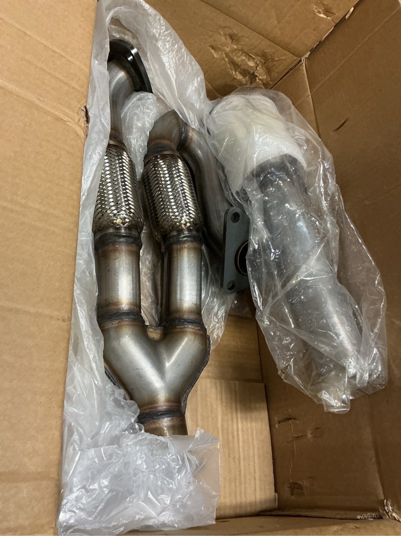 Condition photo showing As Is for catalytic converter compatible with 2009-2016 nissan maxima 3.5l v6 with flex y- pipe