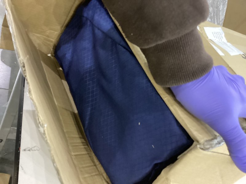 Condition photo showing Good Condition for SUNNYFEEL Heated Double Camping Chair, Outdoor Portable Loveseat Chair, Heavy Duty Folding Lawn Chairs with Storage for Beach/Tailgate/Travel/Picnic, Foldable Duo Camp Chairs for Adults 2 People Heated-blue