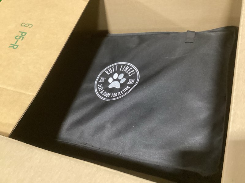 Condition photo showing Good Condition for ruff liners standard back seat extender for dogs, black – as seen on shark tank – hard bottom platform for cars, suvs & mid-size trucks – 400lb support, waterproof – rigid back seat cover for dogs black car / suv / small trucks