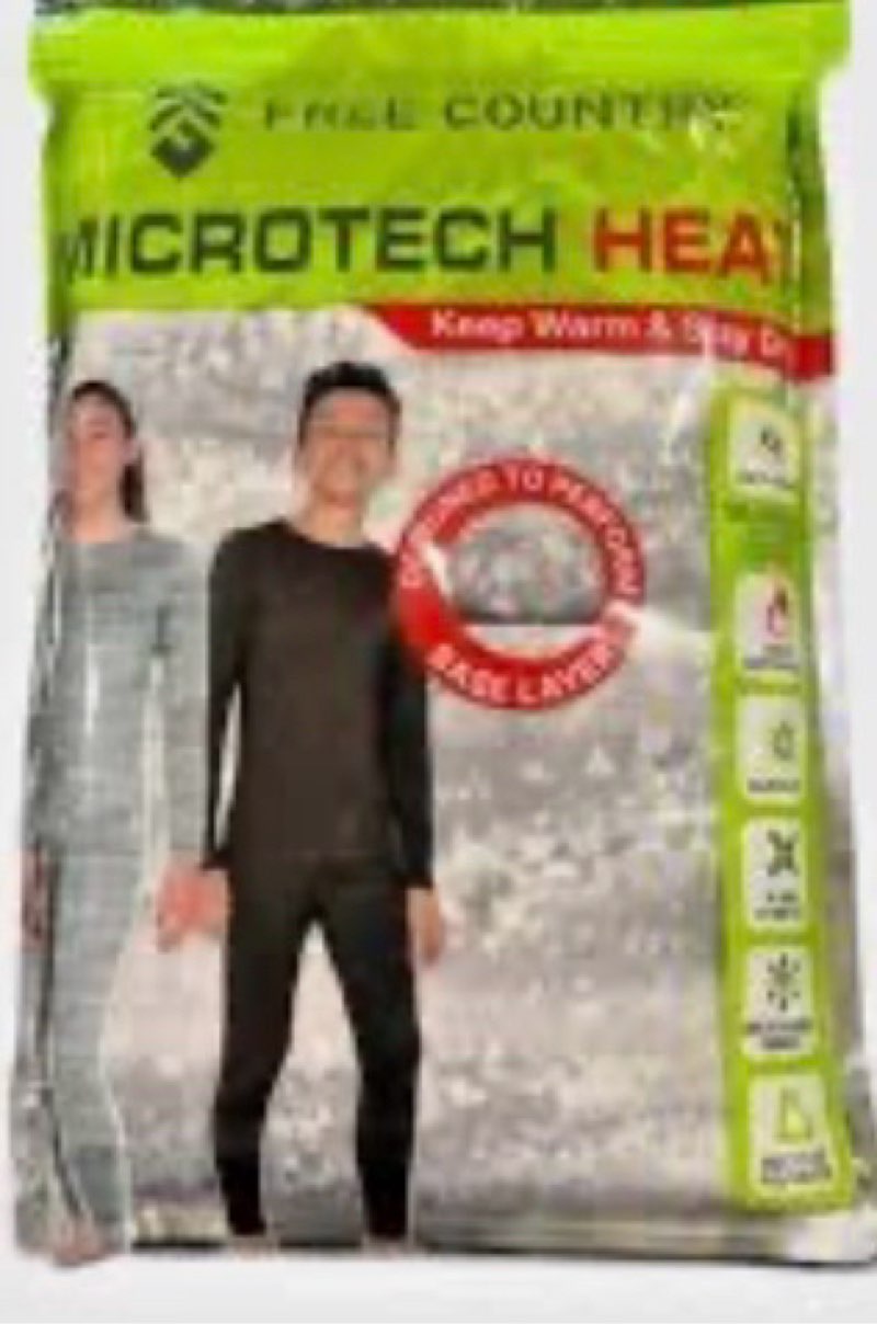 ((Size M 7/8))Free Country Kids Microtech Heat Base Layer Set Size Small 7/8 NWT Thermals M
