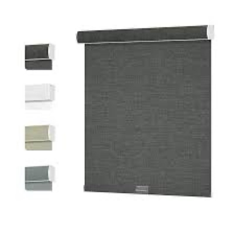 Blackout Roller Shades for Windows - Cordless Linen Roller Blinds, Thermal Insulated Fabric UV Protection, Window Shades for Home, Office, Bedroom, Door, Light Grey  35\\\\\\\" W × 72 M