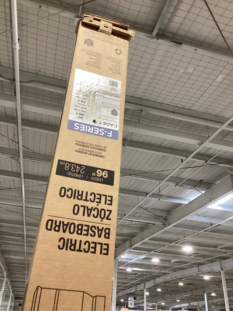 Condition photo showing Good Condition for 96 in. 240/208-volt 2,000/2,500/1,875/1,500-watt electric baseboard heater in white