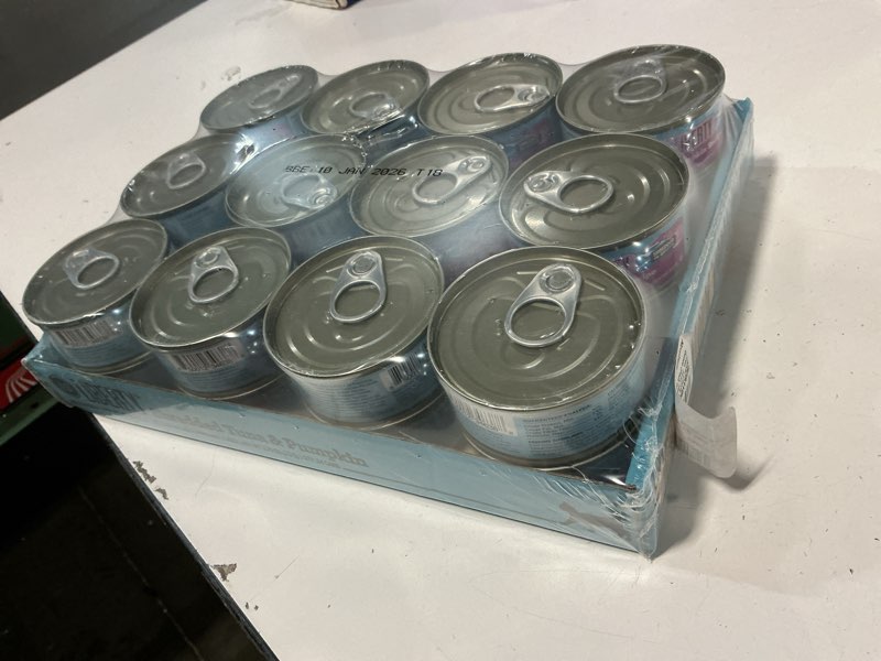 Condition photo showing New/Like New for (BBE 10 JAN 2026)BIXBI Liberty Canned Wet Cat Food - Grain Free, Tuna and Pumpkin Recipe in Broth, 2.75 Ounce (Pack 24)