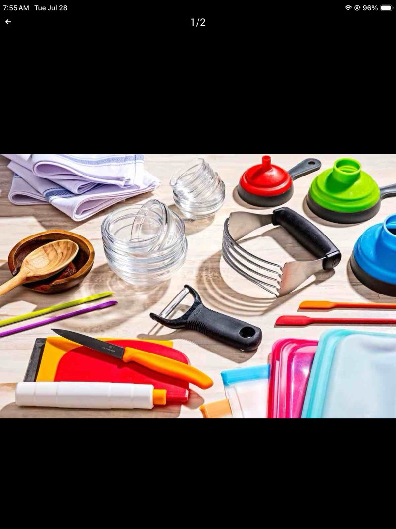 Condition photo showing As Is for assorted kitchen tools and accessories