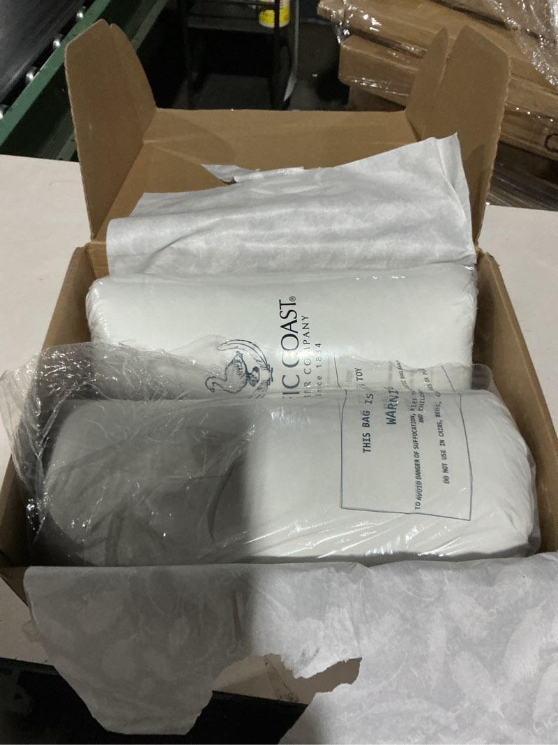 Condition photo showing As Is for Pacific Coast Bed Pillow, Luxury Hotel Goose Feather and Down Firm Pillow for Sleeping with 100% Cotton Shell, Soft and Supportive Queen (Pack of 2)