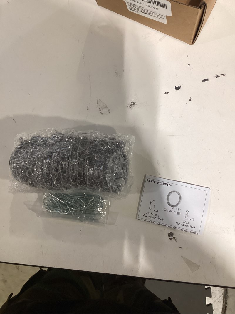 BlastHome® Luxury Curtain Rings - Premium Metal with Quiet, Smooth Nylon Inserts - Pinhooks and Clips Included - 1 1/2" Inside Diameter - 18 Rings for Two Standard Curtains - Oil Rubbed Bronze Round 18 Pack for Two Curtains Oil Rubbed Bronze