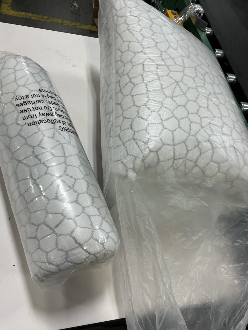 Condition photo showing Good Condition for QUTOOL Cooling Pillows for Sleeping 2 Pack, Shredded Memory Foam Bed Pillows Queen Size Set of 2, Cool Pillow for Hot Sleepers Adjustable Firm Pillow for Side, Back and Stomach Sleepers Supportive White-cooling Basic Queen(2 Pack)-20'*30'