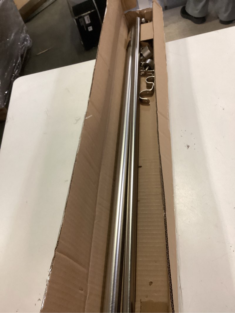 Condition photo showing Good Condition for Umbra Cappa Double Curtain Rod, Includes 2 Matching Finials, Brackets & Hardware, 36 to 66-Inch, Nickel 36 to 66-Inch Nickel