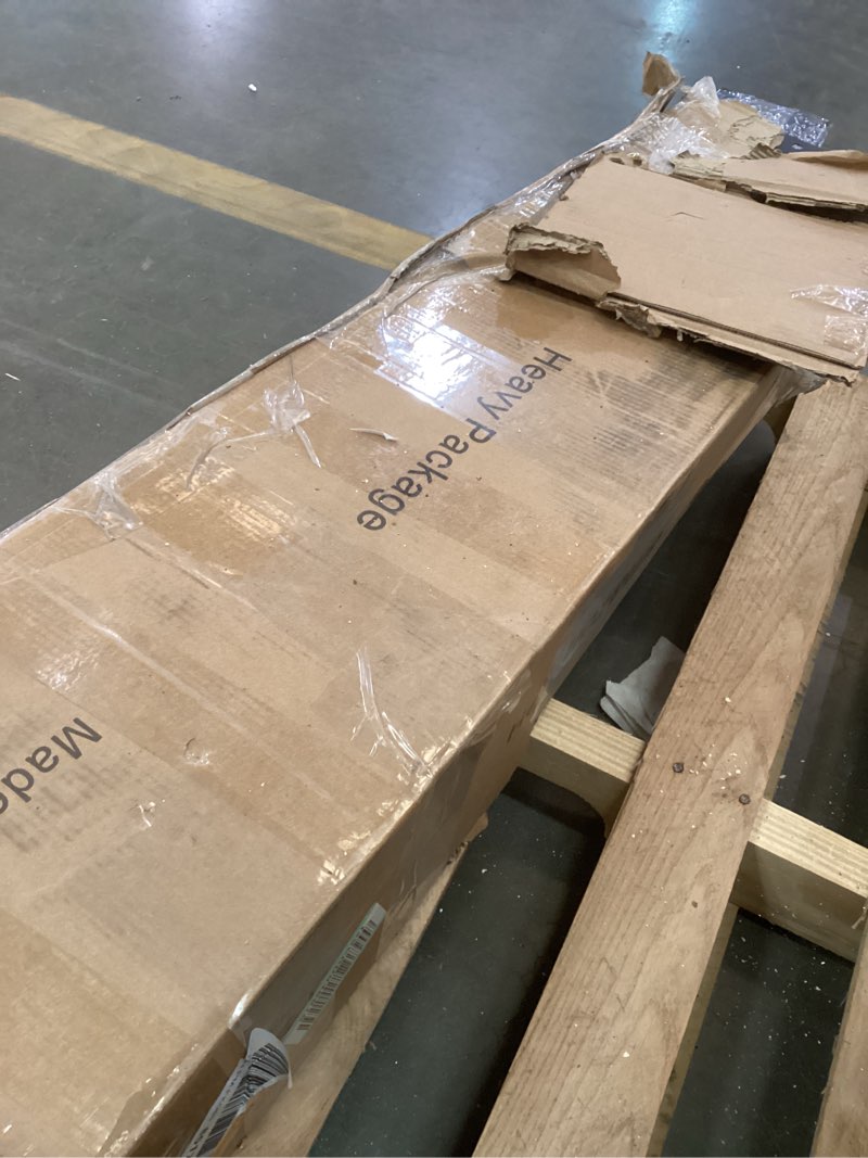 Condition photo showing As Is for 18 Inch Full Size Bed Frame with Headboard No Box Spring Needed, Heavy Duty Metal Platform with Steel Slat, Mattress Foundation, Easy Assembly, Noise Free, Black Full 18 Inch