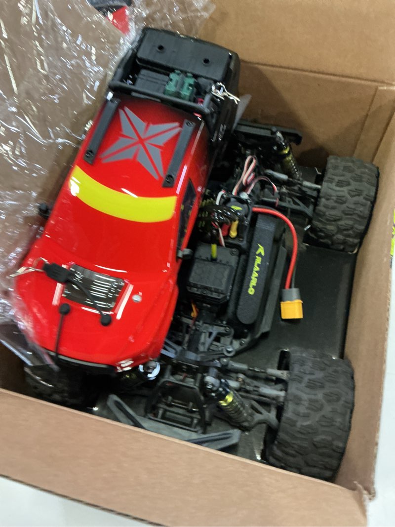 Condition photo showing Good Condition for 1/14 brushless rc cars, monster truck, rc truck, 50+ mph, 4wd, waterproof, red, ages 8+
