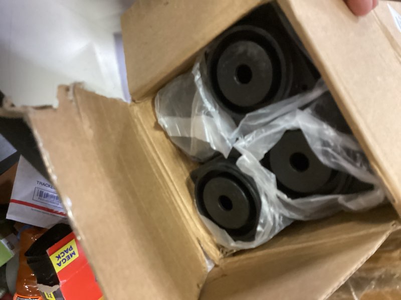 Condition photo showing Good Condition for QLLY 24 inch Adjustable Metal Furniture Legs, Square Office Table Desk Leg, Table Leg, Set of 4 (Black) 24 inch Black