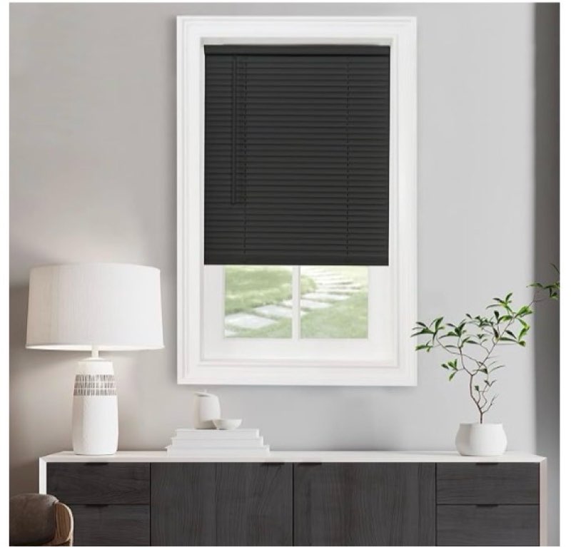 Cordless Light Filtering Mini Blind - 29 Inch Width, 72 Inch Length, 1" Slat Size - Pearl White - Cordless GII Morningstar Horizontal Windows Blinds for Interior by Achim Home Decor 29"W x 72"H Pearl White
