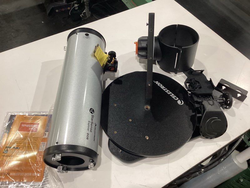 Condition photo showing As Is for celestron starsense explorer 114az app-enabled telescope – 114mm tabletop dobsonian with smartphone dock & starsense app – iphone & android compatible – easy-to-use for beginners starsense explorer 114mm
