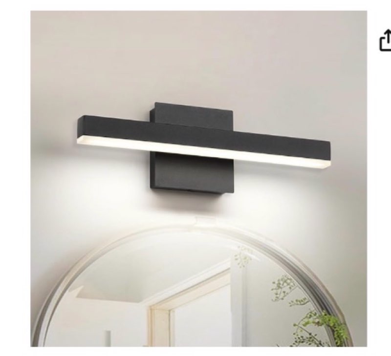 Audickic 47 Inch Bathroom Light Fixtures, 28W 3CCT Dimmable Black and Gold LED Vanity Lighting Fixtu