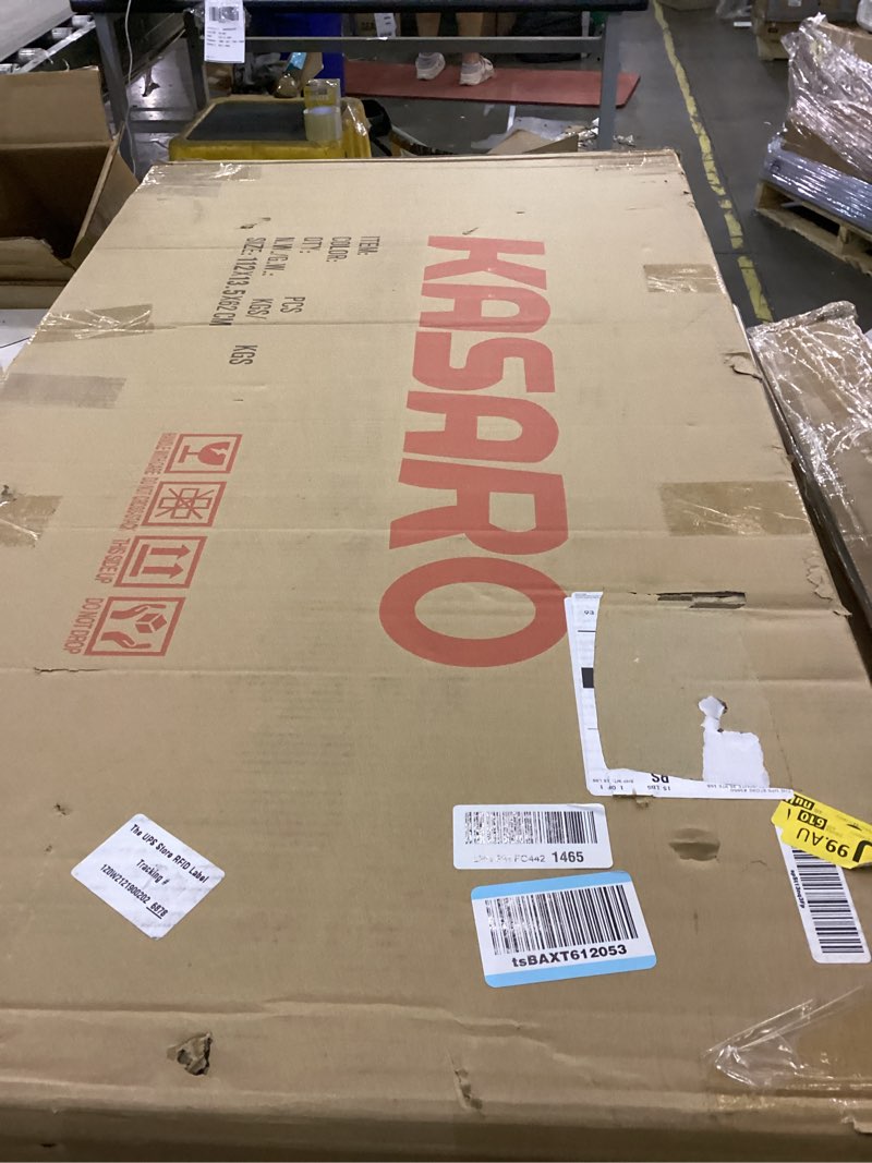 Condition photo showing As Is for KASARO 3D Faux Stone Wall Panels, 4 PCS PU Wainscoting Panel - Cement Texture Thicker Design for Interior Wall Decor, Home & Office Accent Wall, Easy Install, 43.3" x 23.6" (White) Cement White