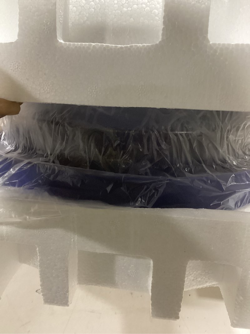 Condition photo showing Good Condition for MASSY Egg Shape(Oval) Makeup Storage Box, Countertop Portable Vanity Cosmetics Organizer Preppy Blue