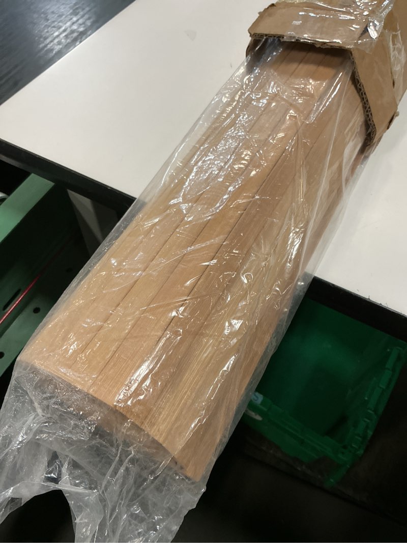 Condition photo showing Good Condition for 48" W x 96" L Bamboo Wall Panel for Interior Wall Decor Wood Panels for Wall Pole Wrap Wood Roll for Living Room, Bedroom, Kitchen (Carbonized)