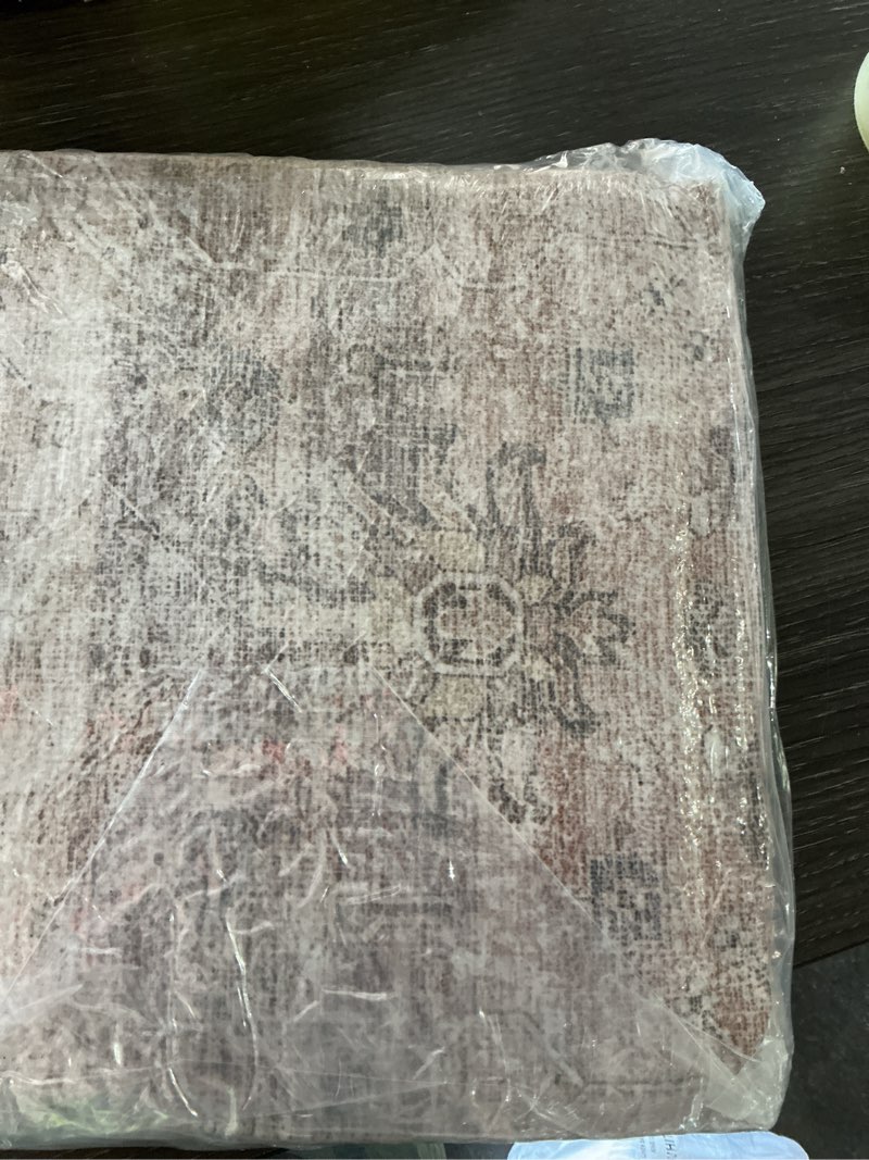 Condition photo showing As Is for berthmeer 3 x5  washable area rugs for entryway entrance kitchen bedroom office dorm rugs non slip vintage traditional oriental distressed throw rugs apricot