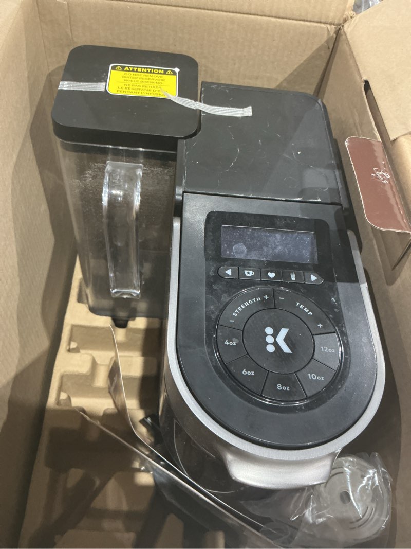 Condition photo showing As Is for keurig k-supreme plus smart coffee maker, single serve k-cup pod coffee brewer, brewid and multistream technology, 78 oz, black black maker