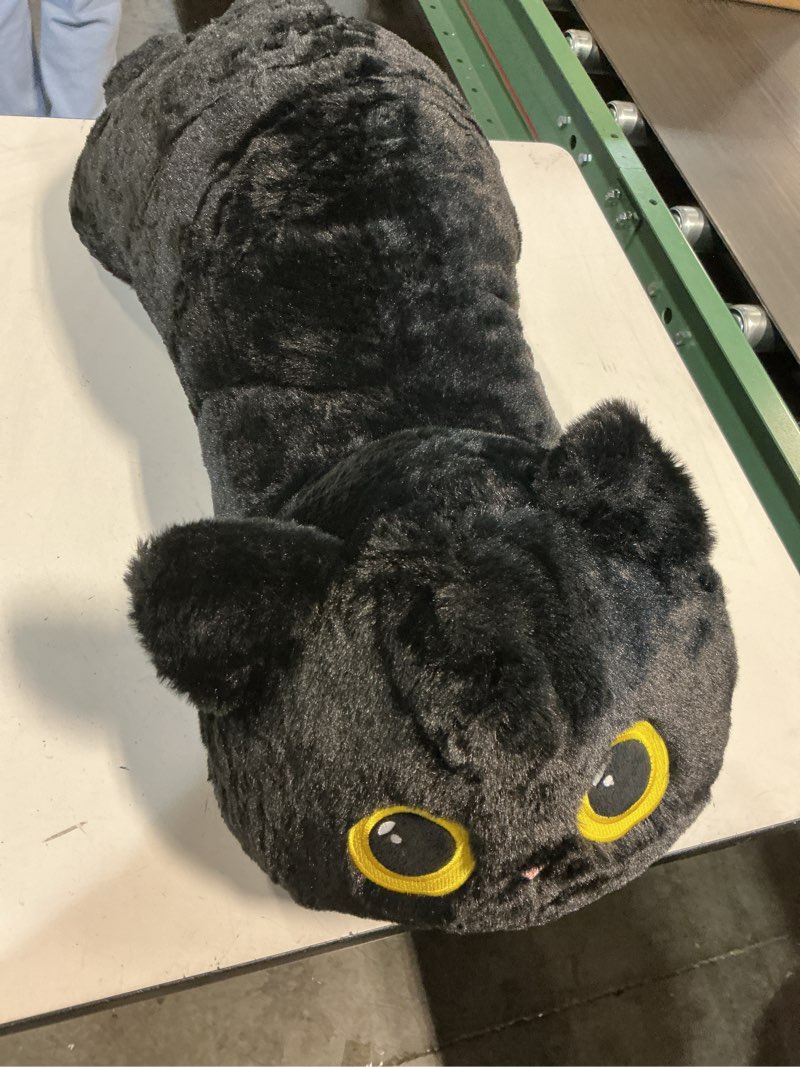 Condition photo showing Good Condition for PEACH CAT 35.4" Long Cat Plush Pillow Cute Kitten Stuffed Animals Plushies Toy Gifts for Kids Black Black-large 35.4"