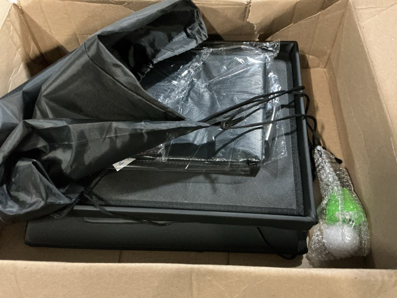 Condition photo showing As Is for portable toilet kit with pop-up privacy tent, all-in-one outdoor bathroom & changing room with camping toilet seat, waste bags, led light for camping, rv, road trip (toilet with green tent) toilet with tent