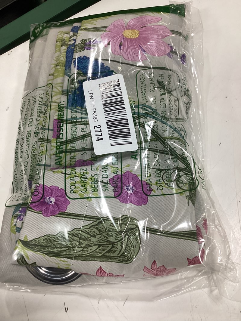 Condition photo showing Good Condition for Renaiss Wild Flowers Decorative Window Curtains Grey White Spring Garden Window Treatments Pink Purple Blue White Floral Blackout Drapes for Bedroom Game Living Room Decoration 21x45 Inches 2 Panels 21"W x 45"L (Pack of 2) Silver