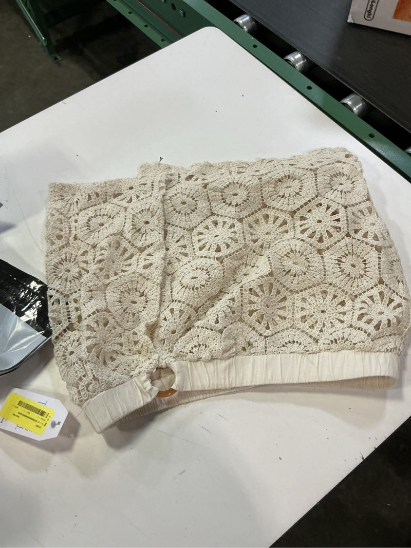 Condition photo showing Good Condition for time and tru women s and women s plus size palm crochet coverup skirt  sizes l