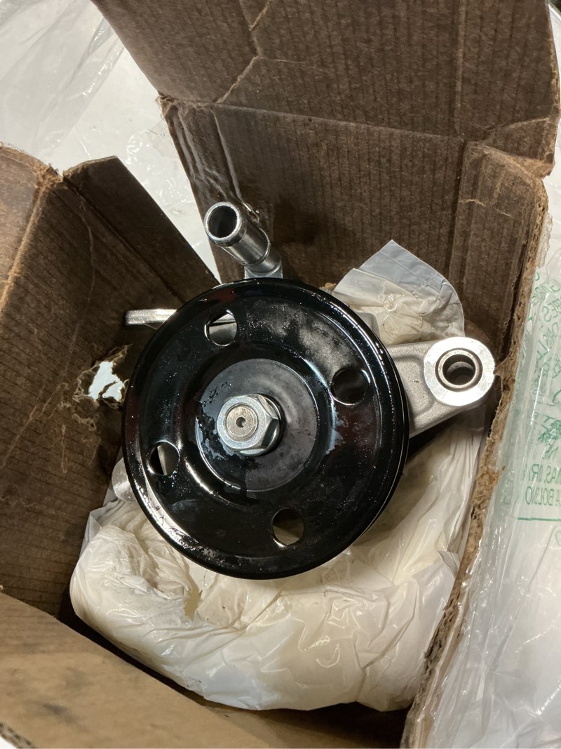 Condition photo showing As Is for power steering pump with pulley replacement for el-antra sedan 2001-2006 replacement for 571002d100